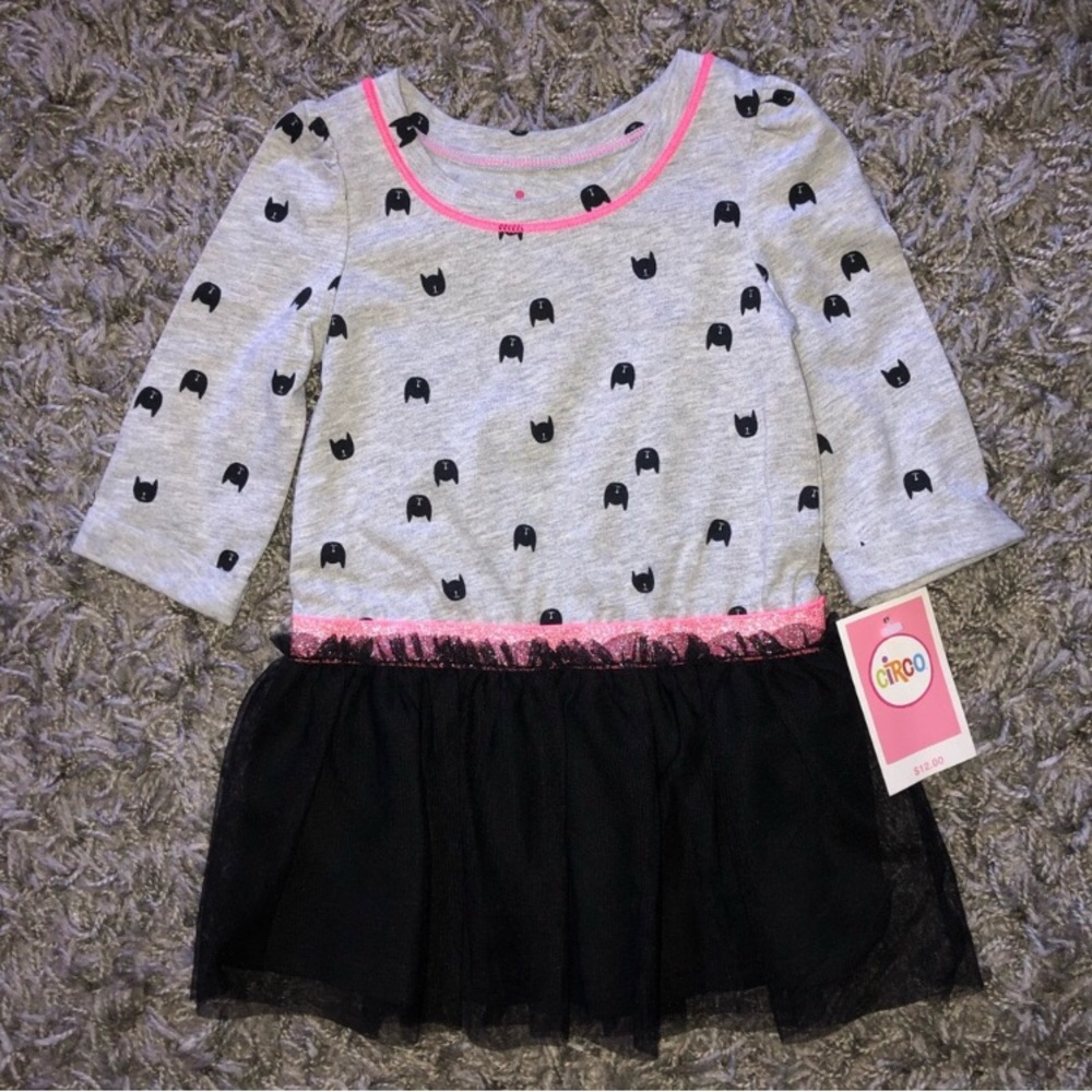Circo 18 Month Halloween Black Cat Dress, New With Tags